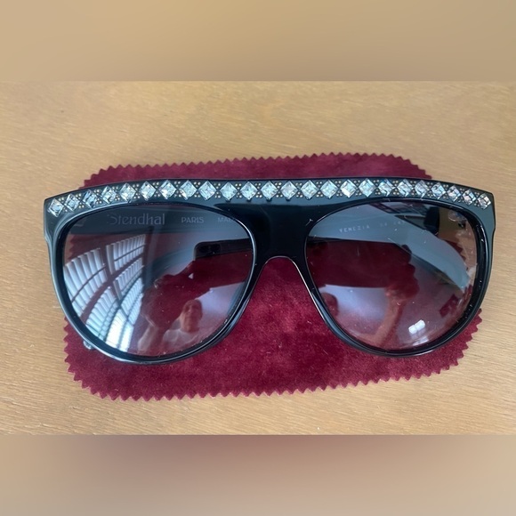 Stendhal Accessories - Stendhal Paris France Rhinestone & Golden Dots Black Venezia S4‎ 448